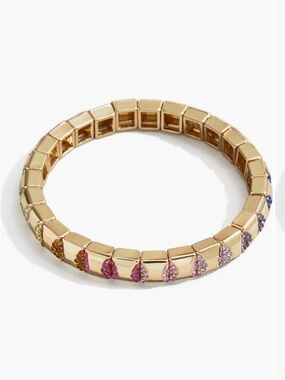 BaubleBar Stretch Bracelet with Multicolor Pave Crystals